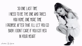 Ariana Grande  ONE LAST TIME Lyrics [upl. by Aleirbag]