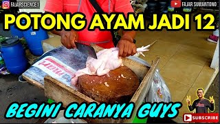 CARA POTONG AYAM JADI 12 BAGIAN MUDAH SEKALI [upl. by Etty]