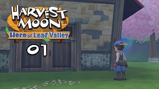 Lets Play Harvest Moon Hero of Leaf Valley 01 Welcome to Leaf Valley [upl. by Rosenblast]