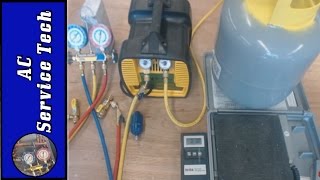 Refrigerant Recovery Machine Hose and Tank Setup Recovery Process [upl. by Guenevere732]