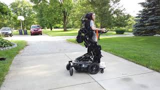 Quadriplegic using a Permobil Standing Wheelchair [upl. by Sathrum]