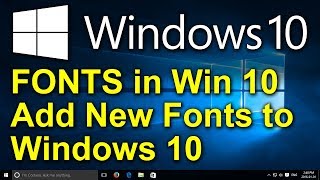 ✔️ Windows 10  How to Install Fonts  Add Fonts to Windows 10 [upl. by Head870]