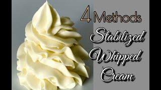 Stabilized Whipped Cream Easy Recipes  4 Methods  Whipped Cream Frosting [upl. by Declan]