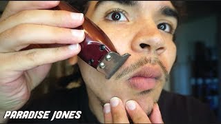 HOW TO TRIM YOUR OWN MUSTACHE AND GOATEE  AT HOME [upl. by Eeloj]