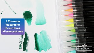 3 Common Misconceptions of Watercolor Brush Pens [upl. by Eehtomit]