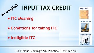 GST Input Tax Credit in English I Eligibility amp Conditions for taking ITC I Blocked ITC [upl. by Sayles]