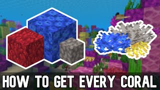 How To Get Coral Blocks In Minecraft [upl. by Suinuj]