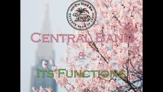 Economics Project Class 12 on Central Bank And its Functions [upl. by Akenat165]