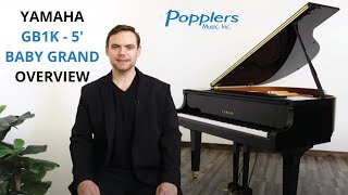 Yamaha GB1K  5 Baby Grand Piano Overview and Demo Playing Examples  Popplers Music [upl. by Airottiv]