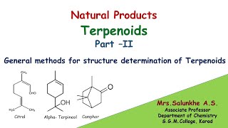 Natural Products Terpenoids Part II  General methods for structure determination of Terpenoids [upl. by Bresee]