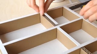 DIY Cardboard Drawer Organizer  An Easy Tutorial For Clever Storage Solutions [upl. by Fancie]