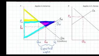 The Gains from International Trade in the Demand and Supply model [upl. by Karon]