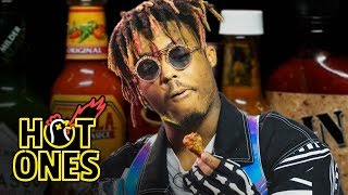 Juice WRLD Eats Spicy Wings LIVE  Hot Ones [upl. by Anelej]