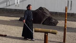 Tameshigiri 試し切り Testing A New Japanese Sword [upl. by Githens]