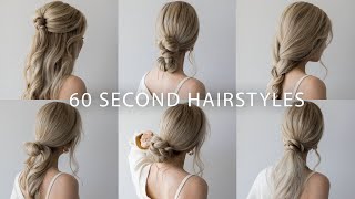 6 QUICK amp EASY HAIRSTYLES  Cute Long Hair Hairstyles [upl. by Arrehs]