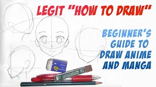 Beginner Guide How to draw anime tutorial part 1 [upl. by Kamillah]