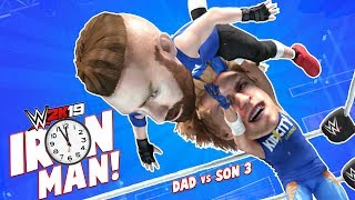 IRON MAN Match Dad vs SON WWE 2k19 Challenge 3  KCity GAMING [upl. by Kendre]