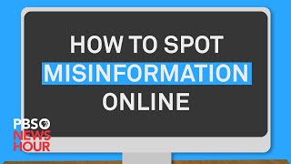 WATCH How to spot misinformation online [upl. by Gladi552]