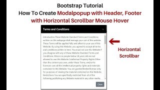 bootstrap modal popup modalbody scrollbar mouse hover example [upl. by Nnauol475]