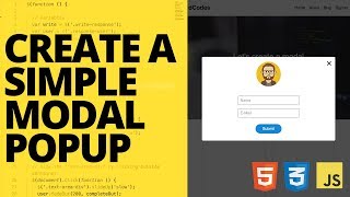 Create a Simple Popup Modal [upl. by Assenav]