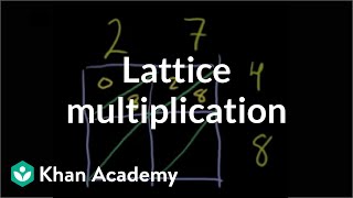 Lattice multiplication  Multiplication and division  Arithmetic  Khan Academy [upl. by Charlton120]