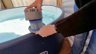 Bestway LayZSpa howto guide on chlorine filters cost and maintenance [upl. by Weyermann]