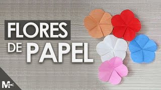 ► Como hacer FLORES PEQUEÑAS DE PAPEL en 5 MINUTOS 🌺 [upl. by Ariom]