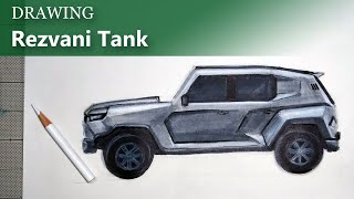 Rezvani Tank  Drawing Side View [upl. by Adnarram]