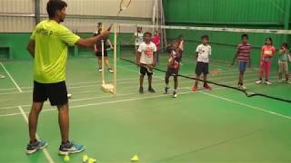 Badminton coaching For kids basic technique by Santhosh Padala [upl. by Felipa293]