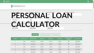 Loan Calculator For Personal Loans  Personal Loan Payments [upl. by Heck]