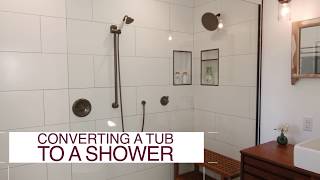 How to Convert a Tub Into a Shower  DIY Network [upl. by Adnamma]