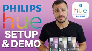 New Bluetooth Philips Hue Lights  Setup and Demo [upl. by Talmud251]