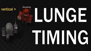 Lunge Timing  ROBLOX Sword Fighting Tutorial [upl. by Yeffej702]