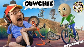 UNCLE BALDI GOT ME TWAINING WHEEWLZ Ouch FGTeeV Duddy Chunky Boy Descenders GameplaySkit [upl. by Loutitia850]