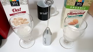 Oat Milk vs Almond Milk part 2 Frothing Test [upl. by Lepper515]