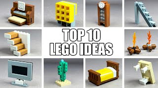 TOP 10 Easy LEGO Building Ideas Anyone Can Make  Without Technic [upl. by Nosyd682]