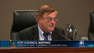 Cupertino City Council Meeting  March 19 2019 [upl. by Damian]