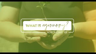 What is Agronomy Agronomy 101 [upl. by Yleve]