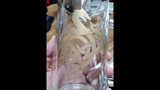 Glass Etching with color [upl. by Joliet]