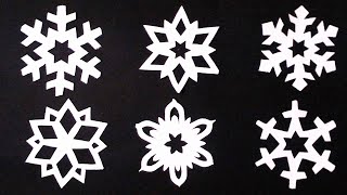 12 Paper mini Snowflakes small snowflakes in 2 MINUTES EACH Crafts [upl. by Canfield]