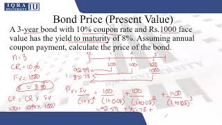 Unit 731  Bond Valuation  How to calculate bond price [upl. by Lauzon574]