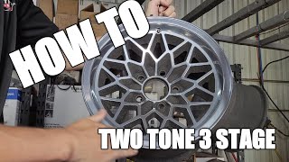 How to powder coat wheels two colors with three stages [upl. by Vasiliu]