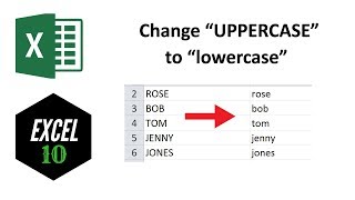 How to Change Uppercase Letter to Lowercase in Excel [upl. by Linsk]