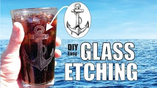 How to Etch Glass DIY Easy Glass Etching [upl. by Odravde]