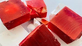 Red Dyed Gym Chalk  Fresh Blocks  Sleep Aid  ASMR [upl. by Sirromaj621]