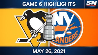 NHL Game Highlights  Penguins vs Islanders Game 6  May 26 2021 [upl. by Ecal380]