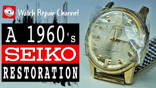 A 1960s Seiko Sportsmatic Watch  Restoration amp Repair  7625A [upl. by Neirad]