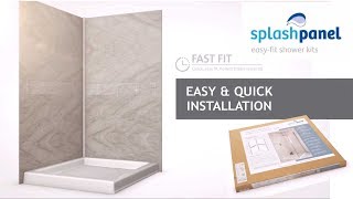 Splashpanel  Easy Fit Shower Wall Kit [upl. by Helbonna239]