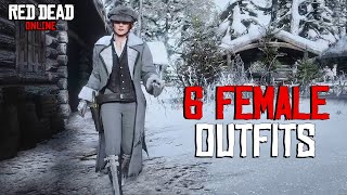 6 Red Dead Online Outfits Female [upl. by Tench]