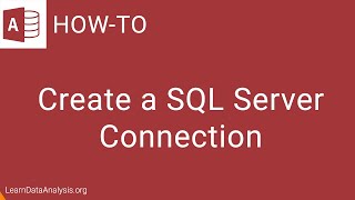 How to connect to Microsoft SQL Server in Microsoft Access [upl. by Prosser]